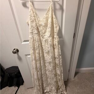 Torrid Cream Lace Maxi Dress